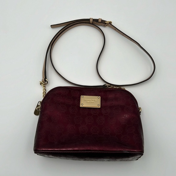 Michael Kors Saffiano Patent Leather Monogram Bag - Picture 1 of 12